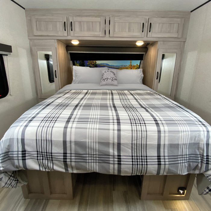 Bed in a Bag - "Light Grey Plaid" (RV Short Queen)