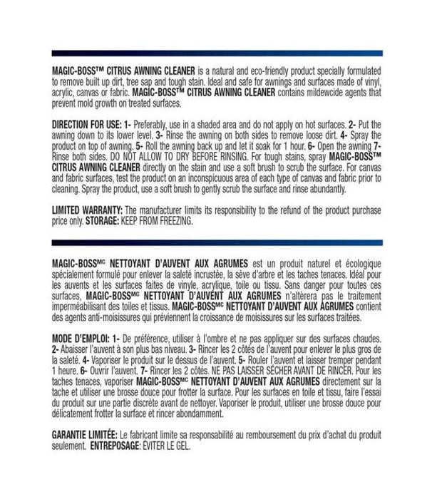 Citrus Awning Cleaner - "Magic Boss"