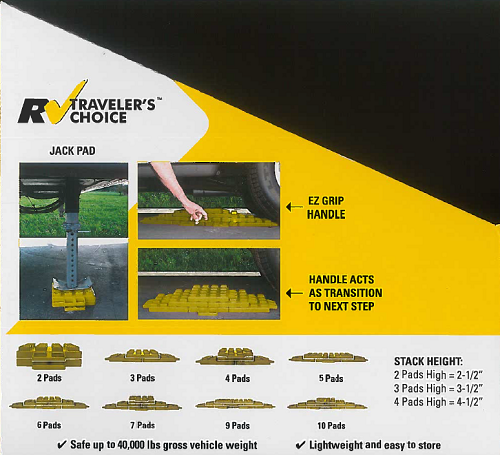 Leveling Blocks w/ Handle & Carrying Bag (10/PKG) - "RVTC"
