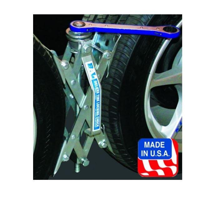 Wheel Chock "X-Chock" Locking Scissor System for Tandem Wheels (2/PKG)