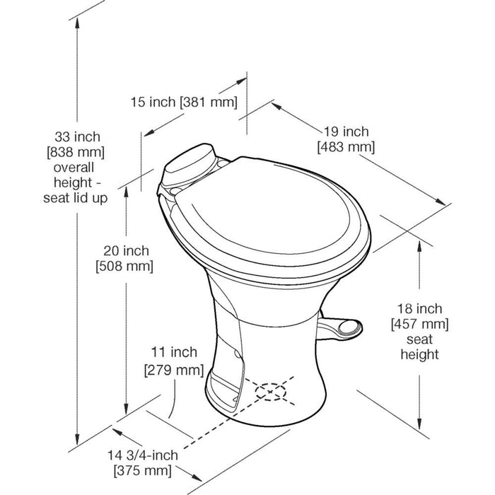 Permanent Toilet - "310" China Bowl [Various Colours]