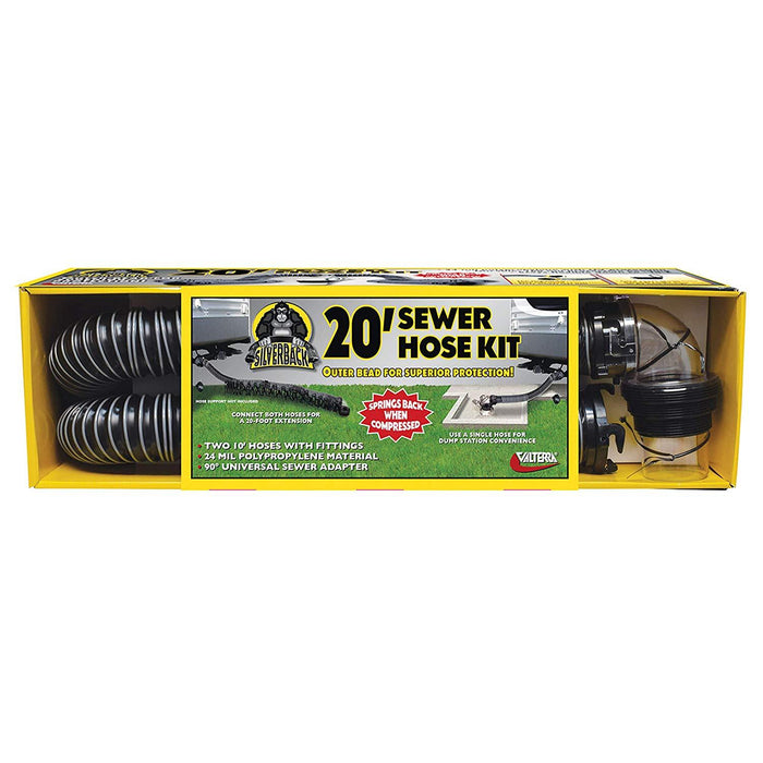 Sewer Drain Hose Kit - "Silverback" [ 20 ft ]