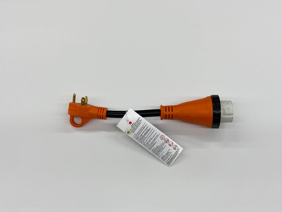 Adapter for Power Cord (30M RV to 50F Twist Lock) "Dog Bone" - Orange