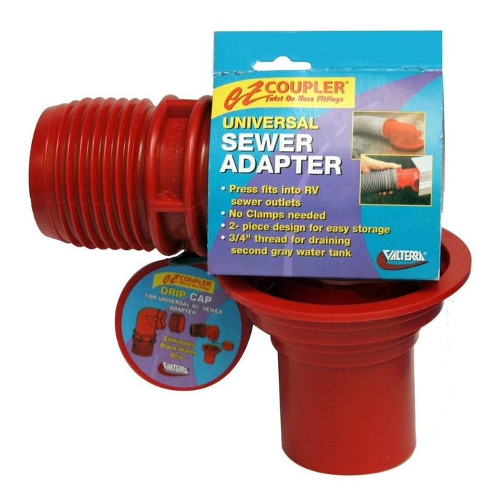 Sewer Adapter 90 Degree with Drip Cap - "EZ"