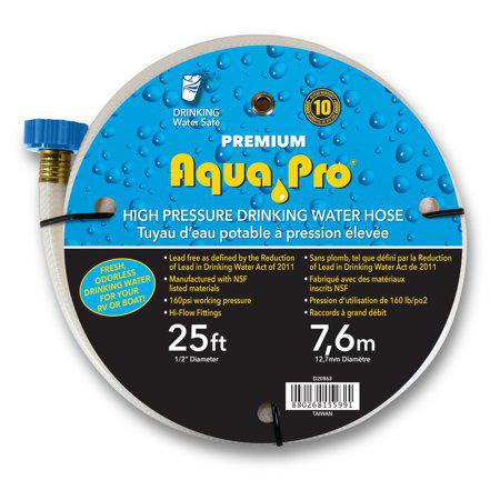 Water Hose (1/2 Hose Diam.) Drinking Water Safe - "Aqua-Pro" [Various Sizes]