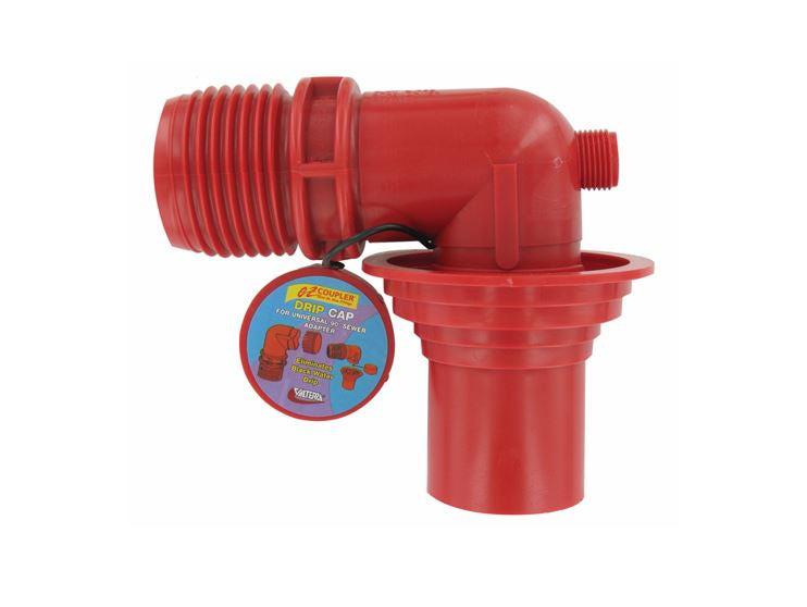 Sewer Adapter 90 Degree with Drip Cap - "EZ"